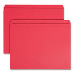 Reinforced Top Tab Colored File Folders, Straight Tabs, Letter Size, 0.75" Expansion, Red, 100/Box