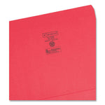 Reinforced Top Tab Colored File Folders, Straight Tabs, Letter Size, 0.75" Expansion, Red, 100/Box