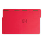 Top Tab Colored Fastener Folders, 0.75" Expansion, 2 Fasteners, Letter Size, Red Exterior, 50/Box