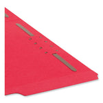 Top Tab Colored Fastener Folders, 0.75" Expansion, 2 Fasteners, Letter Size, Red Exterior, 50/Box