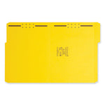 Top Tab Colored Fastener Folders, 0.75" Expansion, 2 Fasteners, Letter Size, Yellow Exterior, 50/Box