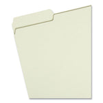 Expanding Recycled Heavy Pressboard Folders, 1/3-Cut Tabs: Assorted, Letter Size, 1" Expansion, Gray-Green, 25/Box