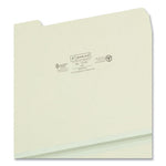 Expanding Recycled Heavy Pressboard Folders, 1/3-Cut Tabs: Assorted, Letter Size, 1" Expansion, Gray-Green, 25/Box