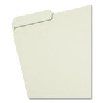 Expanding Recycled Heavy Pressboard Folders, 1/3-Cut Tabs: Assorted, Letter Size, 2" Expansion, Gray-Green, 25/Box