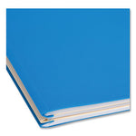 Six-Section Poly Classification Folders, 2" Expansion, 2 Dividers, 6 Fasteners, Letter Size, Blue Exterior, 10/Box