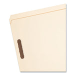 Top Tab Fastener Folders, Straight Tabs, 0.75" Expansion, 2 Fasteners, Letter Size, Manila Exterior, 50/Box