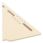 Recycled Top Tab Fastener Folders, 1/3-Cut Tabs: Assorted, 0.75" Expansion, 2 Fasteners, Letter Size, Manila Exterior, 50/Box