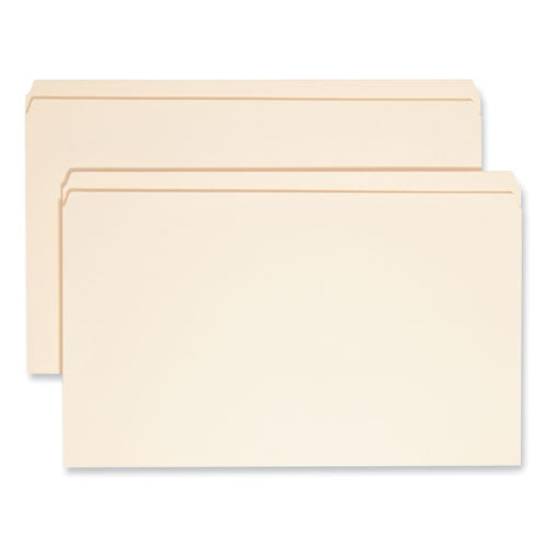 Reinforced Tab Manila File Folders, Straight Tabs, Legal Size, 0.75" Expansion, 11-pt Manila, 100/Box