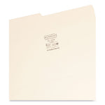 Reinforced Tab Manila File Folders, 1/2-Cut Tabs: Assorted, Legal Size, 0.75" Expansion, 11-pt Manila, 100/Box