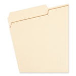 100% Recycled Manila Top Tab File Folders, 1/3-Cut Tabs: Assorted, Legal Size, 0.75" Expansion, Manila, 100/Box