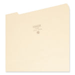 100% Recycled Manila Top Tab File Folders, 1/3-Cut Tabs: Assorted, Legal Size, 0.75" Expansion, Manila, 100/Box