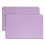 Reinforced Top Tab Colored File Folders, Straight Tabs, Legal Size, 0.75" Expansion, Lavender, 100/Box