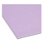 Reinforced Top Tab Colored File Folders, Straight Tabs, Legal Size, 0.75" Expansion, Lavender, 100/Box