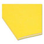 Reinforced Top Tab Colored File Folders, Straight Tabs, Legal Size, 0.75" Expansion, Yellow, 100/Box