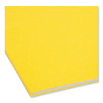 Top Tab Colored Fastener Folders, 0.75" Expansion, 2 Fasteners, Legal Size, Yellow Exterior, 50/Box