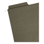 FasTab Hanging Folders, Letter Size, 1/3-Cut Tabs, Standard Green, 20/Box