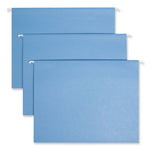 TUFF Hanging Folders with Easy Slide Tab, Letter Size, 1/3-Cut Tabs, Blue, 18/Box