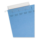 TUFF Hanging Folders with Easy Slide Tab, Letter Size, 1/3-Cut Tabs, Blue, 18/Box