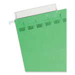 TUFF Hanging Folders with Easy Slide Tab, Letter Size, 1/3-Cut Tabs, Green, 18/Box