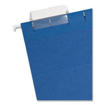 Colored Hanging File Folders with 1/5 Cut Tabs, Letter Size, 1/5-Cut Tabs, Navy, 25/Box