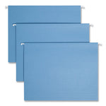 Colored Hanging File Folders with 1/5 Cut Tabs, Letter Size, 1/5-Cut Tabs, Blue, 25/Box