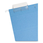 Colored Hanging File Folders with 1/5 Cut Tabs, Letter Size, 1/5-Cut Tabs, Blue, 25/Box