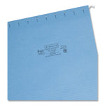 Colored Hanging File Folders with 1/5 Cut Tabs, Letter Size, 1/5-Cut Tabs, Blue, 25/Box