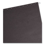 Colored Hanging File Folders with 1/5 Cut Tabs, Letter Size, 1/5-Cut Tabs, Black, 25/Box