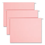 Colored Hanging File Folders with 1/5 Cut Tabs, Letter Size, 1/5-Cut Tabs, Pink, 25/Box