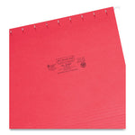 Colored Hanging File Folders with 1/5 Cut Tabs, Letter Size, 1/5-Cut Tabs, Red, 25/Box