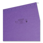 Colored Hanging File Folders with 1/5 Cut Tabs, Letter Size, 1/5-Cut Tabs, Purple, 25/Box