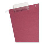 Colored Hanging File Folders with 1/5 Cut Tabs, Letter Size, 1/5-Cut Tabs, Maroon, 25/Box