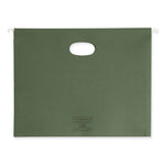 Hanging Pockets with Full-Height Gusset, 1 Section, 3.5" Capacity, Letter Size, Standard Green, 10/Box