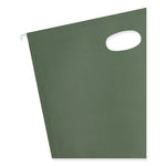 Hanging Pockets with Full-Height Gusset, 1 Section, 3.5" Capacity, Letter Size, Standard Green, 10/Box