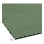 100% Recycled Hanging Pockets with Full-Height Gusset, 1 Section, 3.5" Capacity, Letter Size, Standard Green, 10/Box