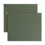 Box Bottom Hanging File Folders, 1" Capacity, Letter Size, Standard Green, 25/Box