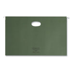 Hanging Pockets with Full-Height Gusset, 1 Section, 1.75" Capacity, Legal Size, Standard Green, 25/Box