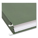 Hanging Pockets with Full-Height Gusset, 1 Section, 1.75" Capacity, Legal Size, Standard Green, 25/Box