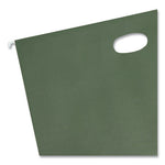 Hanging Pockets with Full-Height Gusset, 1 Section, 3.5" Capacity, Legal Size, Standard Green, 10/Box