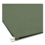 Hanging Pockets with Full-Height Gusset, 1 Section, 3.5" Capacity, Legal Size, Standard Green, 10/Box