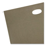 100% Recycled Hanging Pockets with Full-Height Gusset, 1 Section, 3.5" Capacity, Legal Size, Standard Green, 10/Box