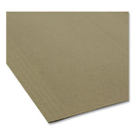 100% Recycled Hanging File Folders, Letter Size, 1/5-Cut Tabs, Standard Green, 25/Box