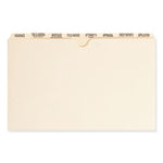 Pressboard Mortgage Folder Dividers, Pre-Printed, 1 Fastener, Legal Size, Manila, 7 Dividers/Set, 12 Sets