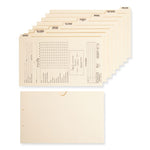 Pressboard Mortgage Folder Dividers, Pre-Printed, 1 Fastener, Legal Size, Manila, 7 Dividers/Set, 12 Sets