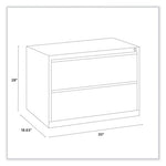 Lateral File, 2 Legal/Letter-Size File Drawers, Putty, 30" x 18.63" x 28"