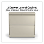 Lateral File, 2 Legal/Letter-Size File Drawers, Putty, 30" x 18.63" x 28"