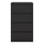 Lateral File, 4 Legal/Letter-Size File Drawers, Black, 30" x 18.63" x 52.5"