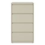 Lateral File, 4 Legal/Letter-Size File Drawers, Putty, 30" x 18.63" x 52.5"