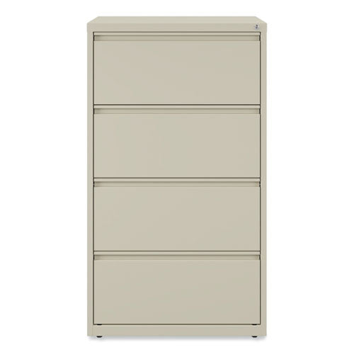 Lateral File, 4 Legal/Letter-Size File Drawers, Putty, 30" x 18.63" x 52.5"