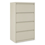 Lateral File, 4 Legal/Letter-Size File Drawers, Putty, 30" x 18.63" x 52.5"